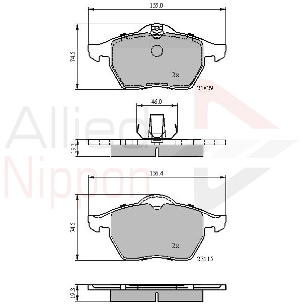 Колодки adb0749 ALLIED NIPPON ADB0749