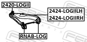 2424-logiirh рычаг передний правый
