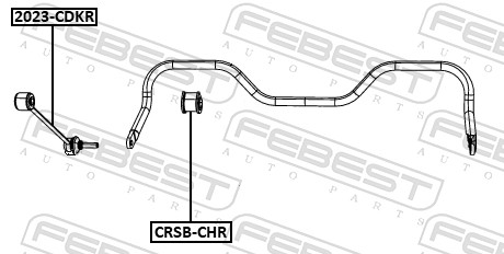 Crsb-chr втулка заднего стабилизатора d23 FEBEST CRSB-CHR