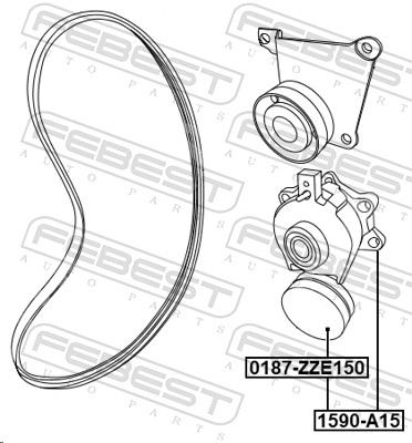 Натяжитель ремня FEBEST 1590-A15