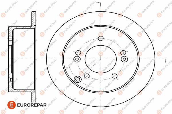 Диск тормозной hyundai nf v (nf) 2.0 vvti gls 2004 EUROREPAR 1642774780