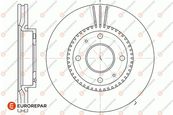 Диск тормозной hyundai sonata 2.0-2.7 v6 01 front d280 x 26mm EUROREPAR 1667853180