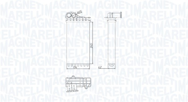 350218436000 br436 отопитель peugeot c3-206-xsara MAGNETI MARELLI 350218436000