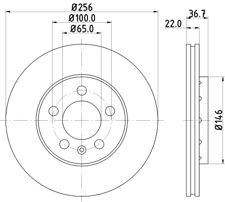 8dd 355 105-361 диск тормозной HELLA/BEHR/PAGID 8DD 355 105-361