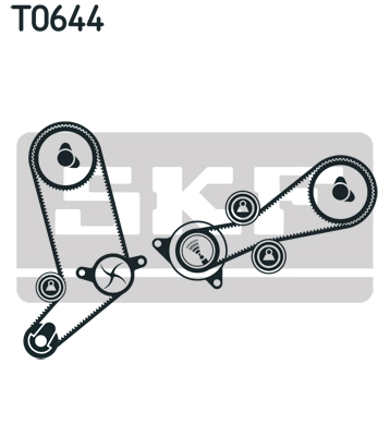 Комплект грм (с помпой) SKF VKMC01258-2