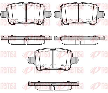 Тормозные колодки REMSA 1628.02