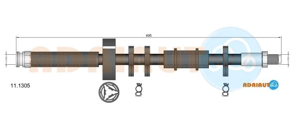 11.1305 шланг тормозной передний верхний левый/правый l495 ADRIAUTO 11.1305