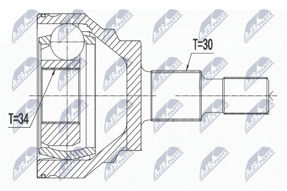 Шрус mercedes gl 164 06- ml 164 05- /tyќ/ NTY NPZ-ME-018