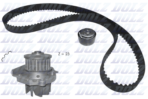 Комплект грм с водяным насосом s320 alfa romeo 1.4 08- DOLZ KD161