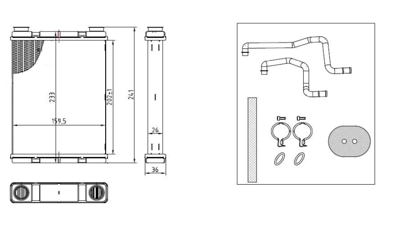Радиатор отопителя nissan juke 2010- NRF 54429