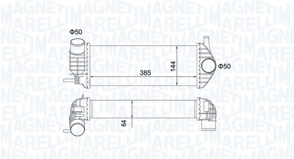 351319204480 интеркулер- renault kangoo MAGNETI MARELLI 351319204480