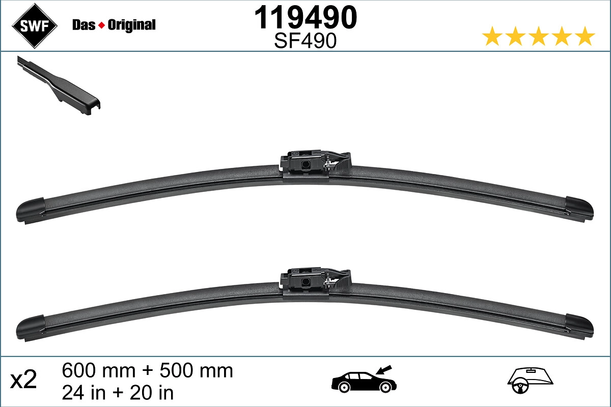 119490 swf visioflex комплект щеток с/о 600/500 мм 119490 SWF 119490