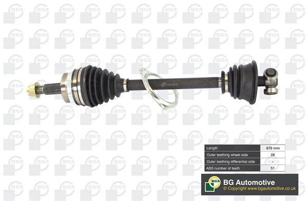 Полуось BGA DS9510LA