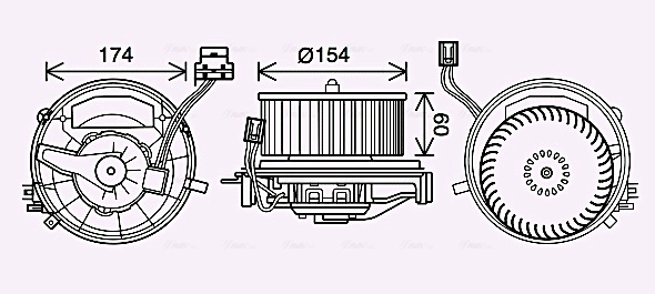 Вентилятор системы кондиционирования AVA QUALITY COOLING VN8399