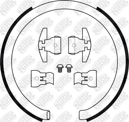 Fn0705 колодки тормозные барабанные NIBK FN0705