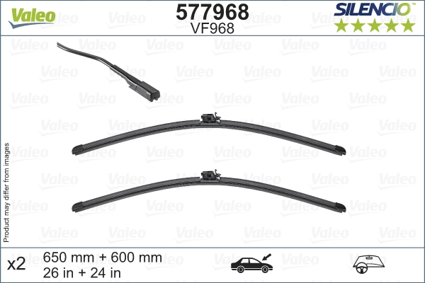 Щетки стеклоочистителя к-кт VALEO 577968
