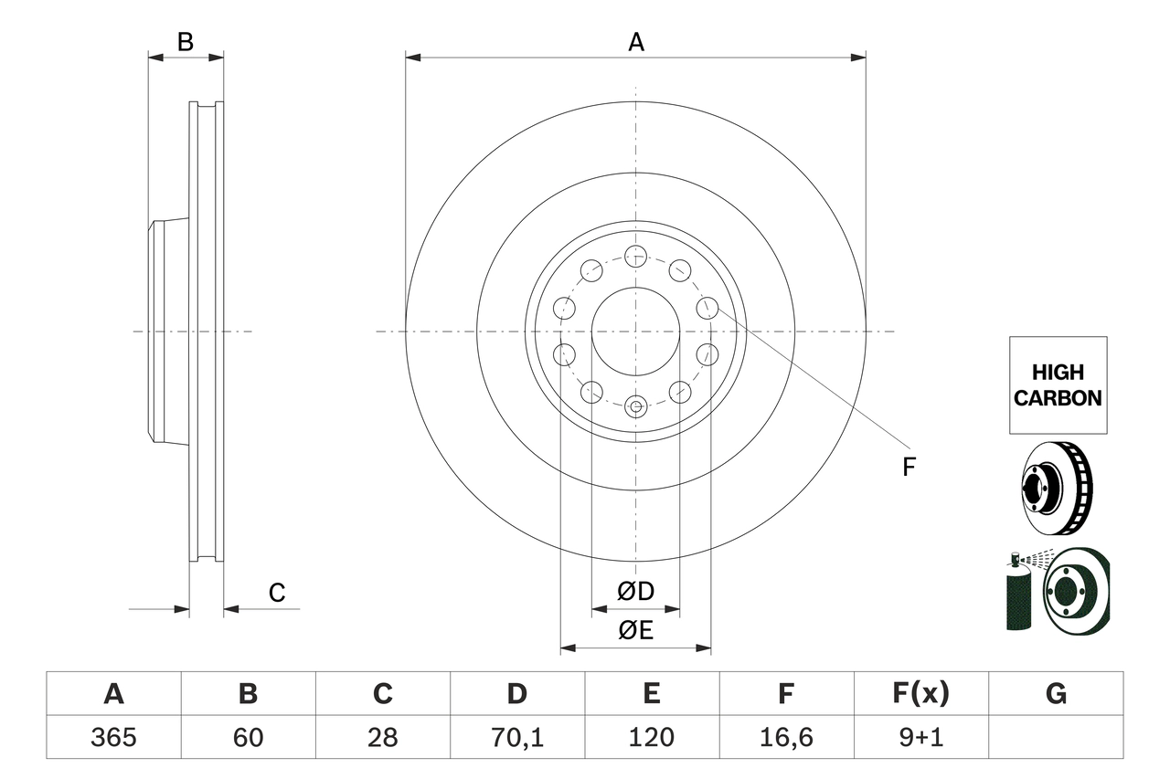 Тормозной диск BOSCH 0986479G56