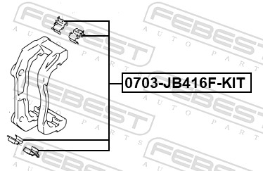 0703-jb416f-kit ремк-т торм. колодок передних FEBEST 0703-JB416F-KIT