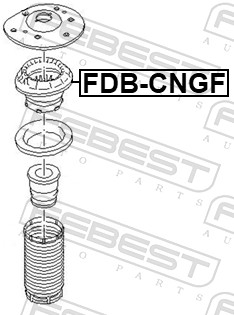 Fdb-cngf подшипник опоры переднего амортизатора FEBEST FDB-CNGF
