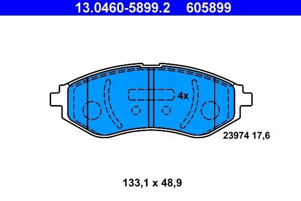 Тормозные колодки ATE 13.0460-5899.2