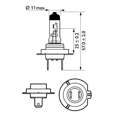 Лампа галогенная h7 12v 55w racingvision gt200 moto блистер 1шт PHILIPS 12972RGTBW