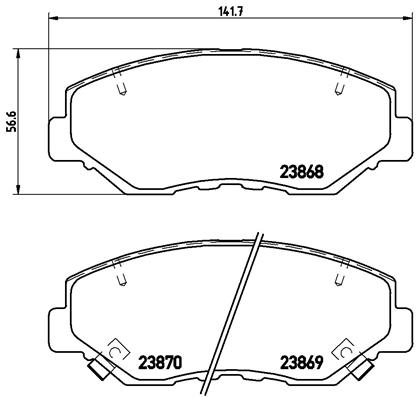 Колодки тормозные дисковые комплект BREMBO P28035X