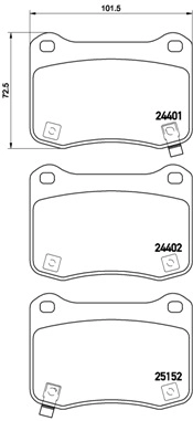 Тормозные колодки BREMBO P83134