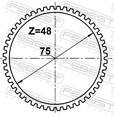 Rabs-dusta48 кольцо abs FEBEST RABS-DUSTA48