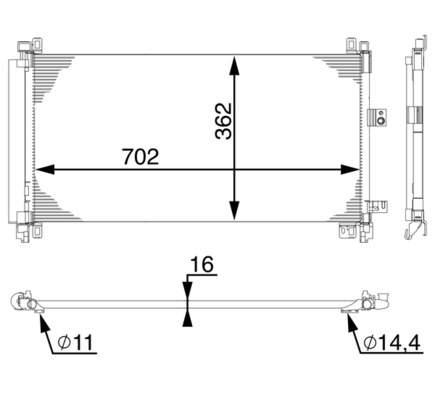 Конденсатор кондиционера MAHLE/KNECHT AC597000S