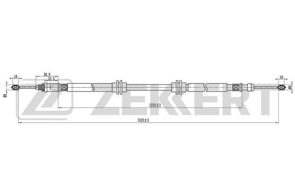 Bz1322 трос стояночного тормоза левый renault kangoo 01- ZEKKERT BZ1322