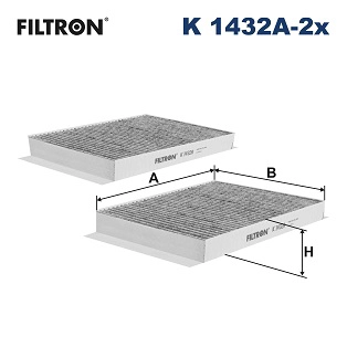 Воздушный фильтр салона filtron (без рамки)