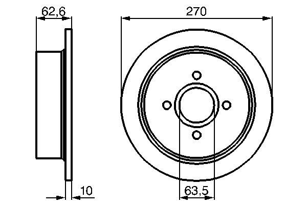 0 986 478 672 диск тормозной задний BOSCH 0 986 478 672
