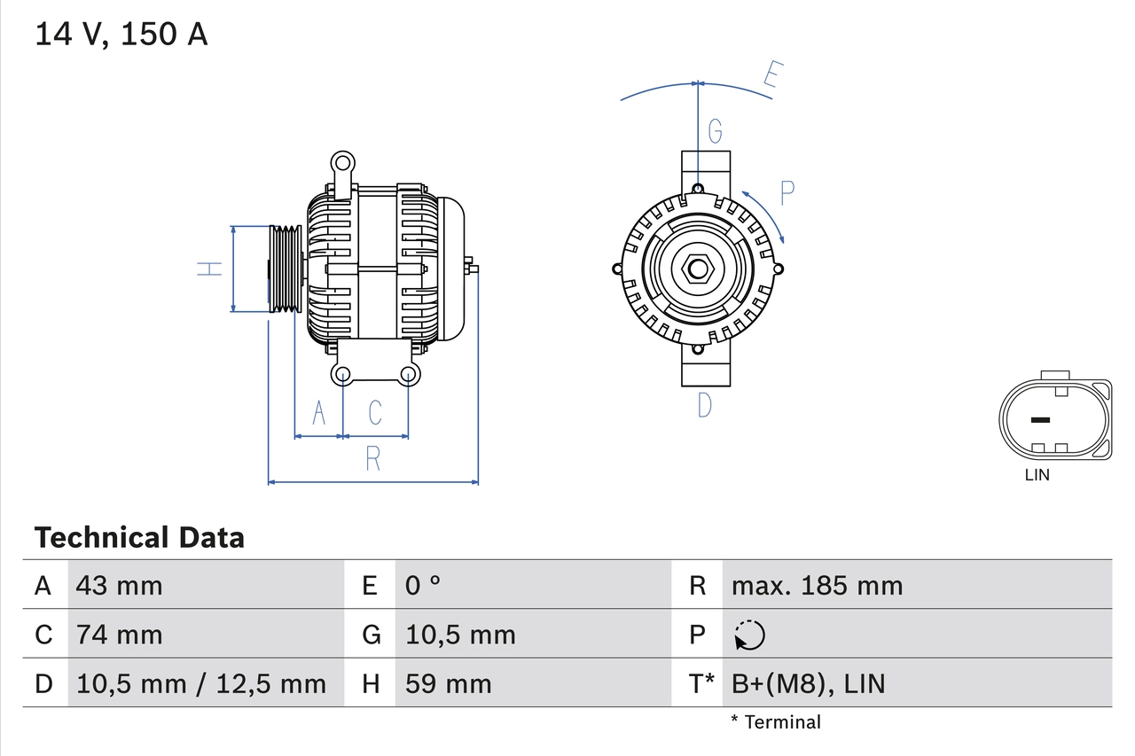 Генератор BOSCH 0 986 082 580