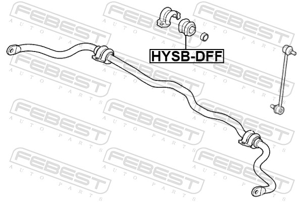 Hysb-dff втулка стабилизатора переднего FEBEST HYSB-DFF