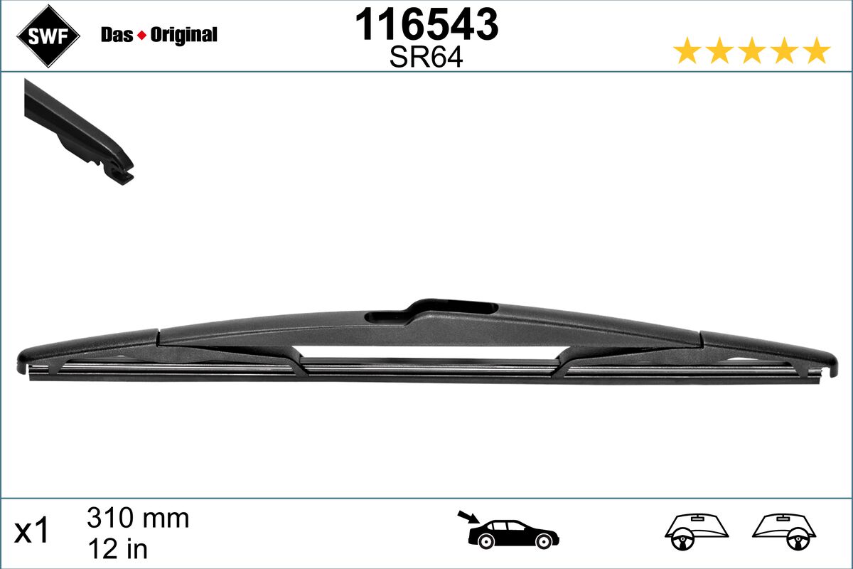Щетка стеклоочистителя das original rear