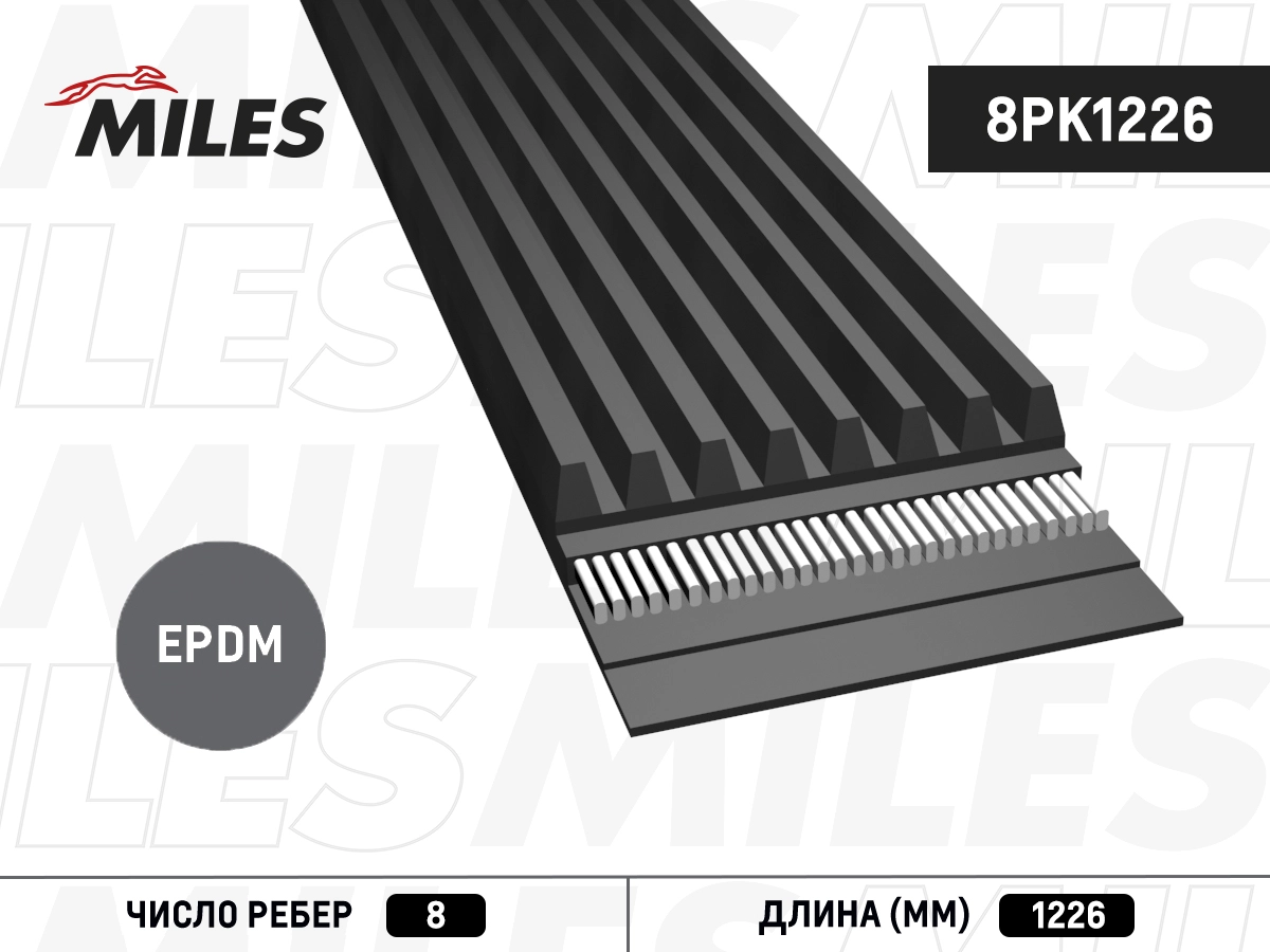Ремень п/к MILES 8PK1226