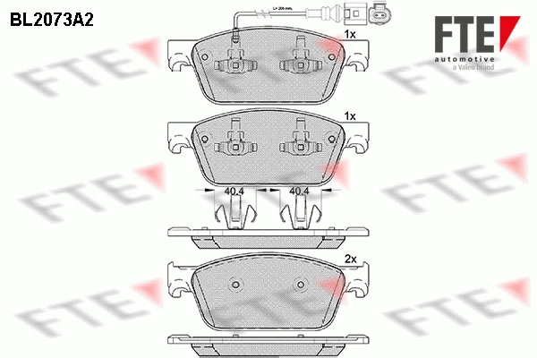 Колодки тормозные дисковые FTE BL2073A2