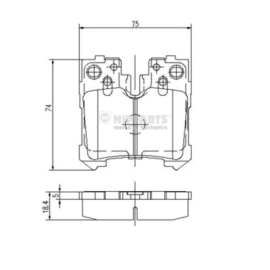 Колодки тормозные дисковые NIPPARTS N3612037