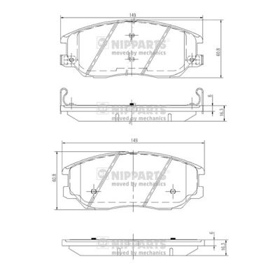 Колодки тормозные дисковые NIPPARTS J3600327
