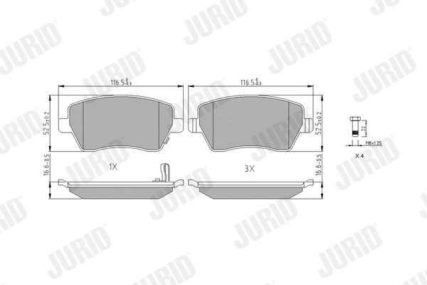 Колодки тормозные дисковые JURID 573255J