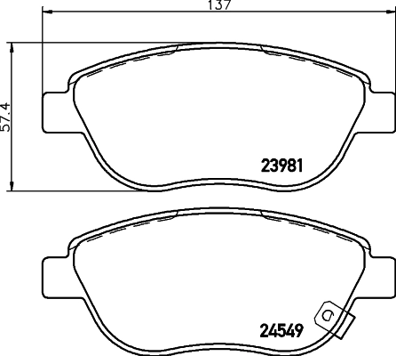Колодки тормозные дисковые HELLA/BEHR/PAGID 8DB355013371