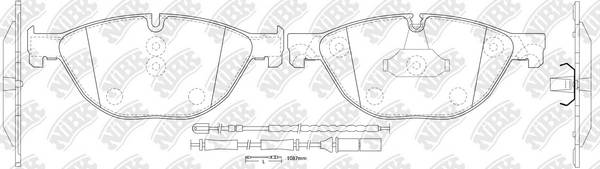 Колодки тормозные дисковые NIBK PN0385W