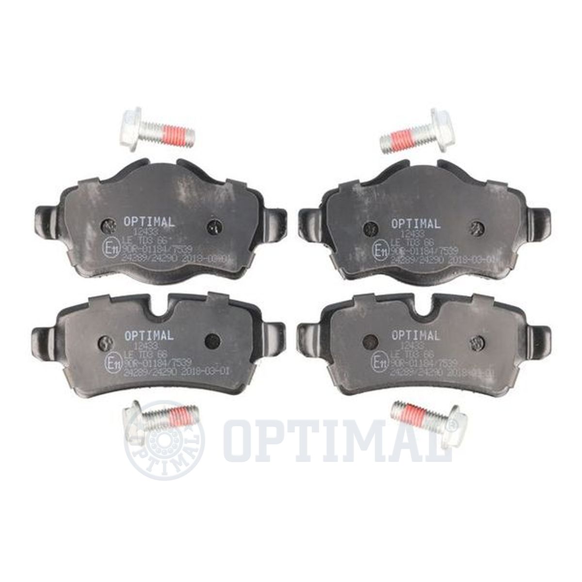 Колодки тормозные дисковые OPTIMAL 12433
