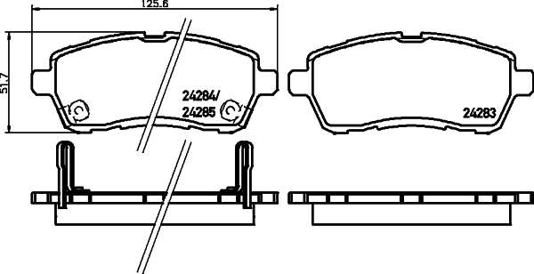 Колодки тормозные дисковые HELLA/BEHR/PAGID 8DB355014001