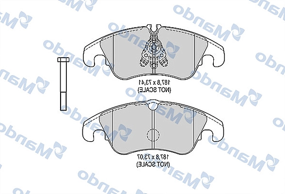Колодки тормозные дисковые MANDO MBF015388