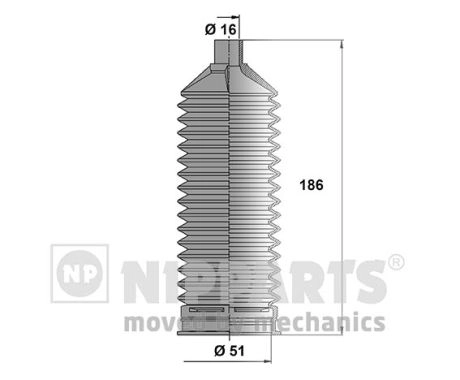 Комплект пылника рулевое управление NIPPARTS J2840506