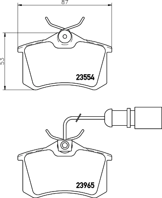 Колодки тормозные дисковые HELLA/BEHR/PAGID 8DB355018601