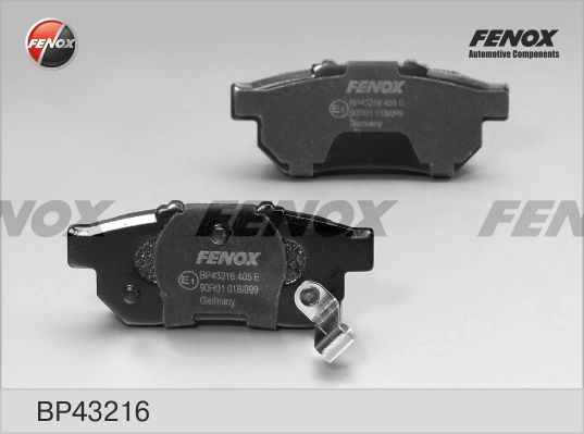 Колодки тормозные дисковые FENOX BP43216