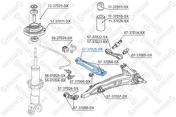Рычаг подвески STELLOX 57-37025-SX