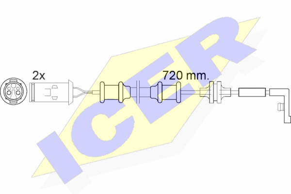 Датчик износа тормозных колодок ICER 610444EC